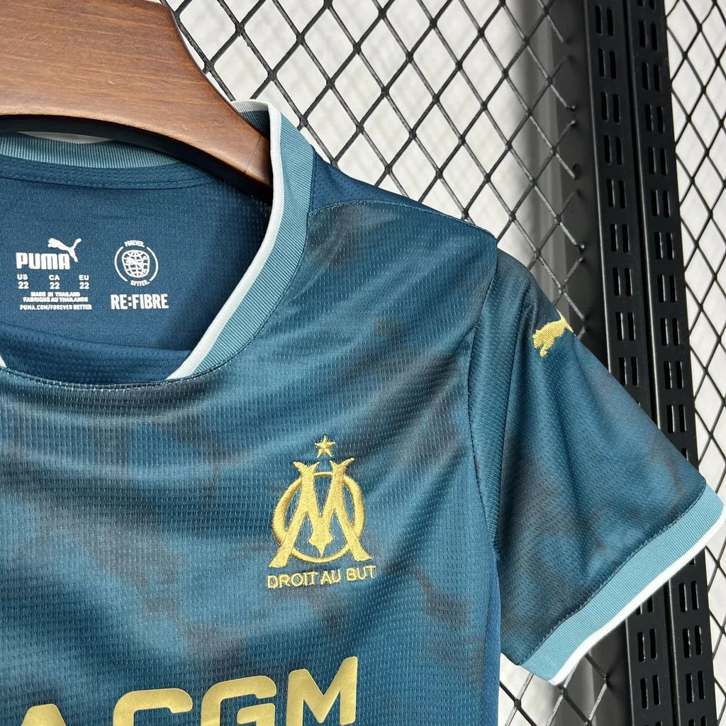2024/2025 Olympique de Marseille Away Football Shirt 1:1 Thai Quality Kids Size FTBL4ALL