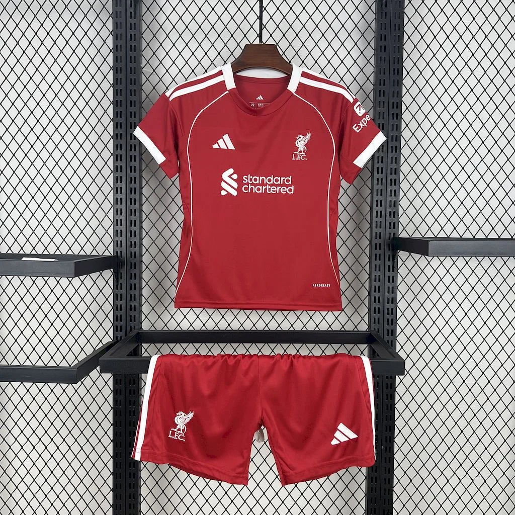 2025/2026 Liverpool Home Soccer Jersey Kids Size FTBL4ALL
