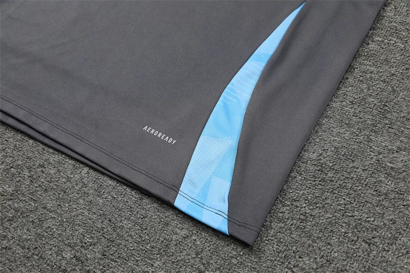 2024 Argentina Half-Pull Tracksuit Grey 1:1 Thai Quality FTBL4ALL