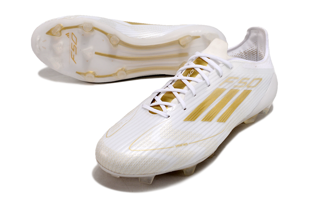 F50 Elite FG Laced White & Gold CC
