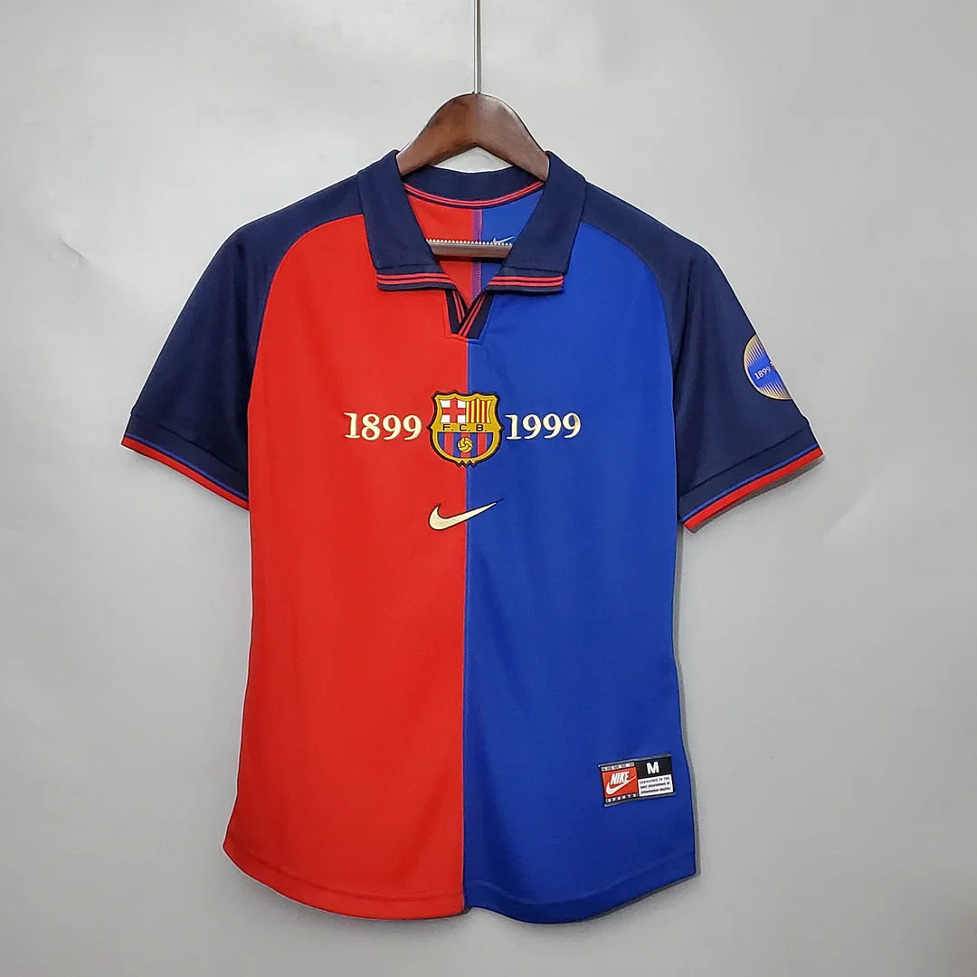 1999/2000 Retro Barcelona Home 100th Anniversary Version Football Shirt 1:1 Thai Quality FTBL4ALL