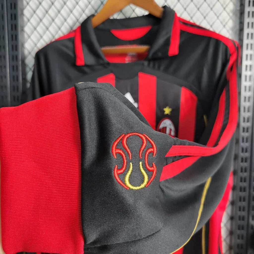 2006/2007 Retro Long Sleeve AC Milan Home Football Shirt 1:1 Thai Quality FTBL4ALL