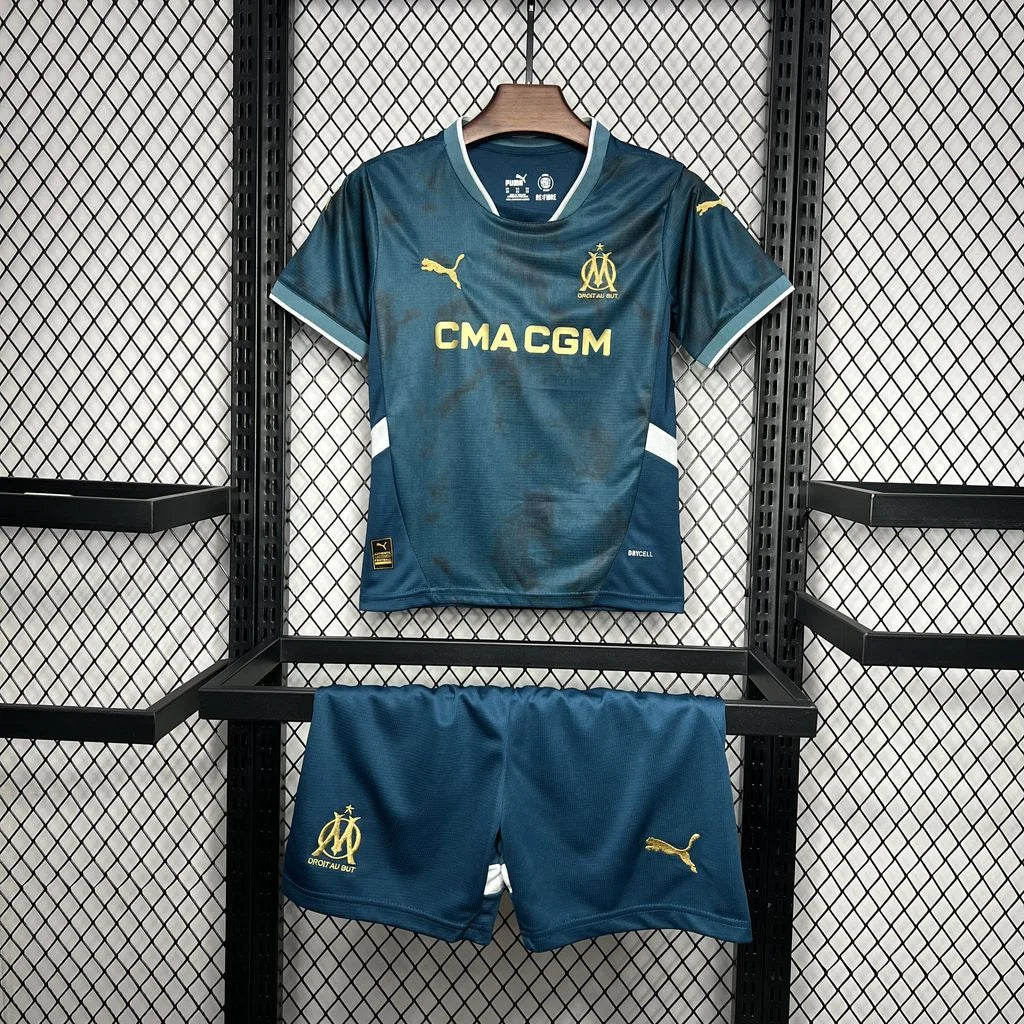 2024/2025 Olympique de Marseille Away Football Shirt 1:1 Thai Quality Kids Size FTBL4ALL