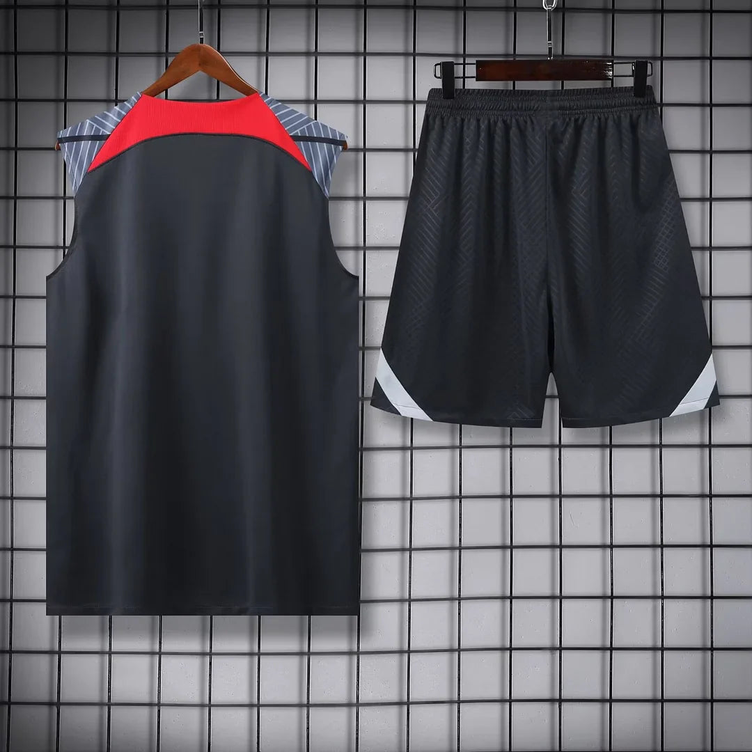 2024/2025 Liverpool Pre-match Training Black Jersey+Shorts 1:1 Thai Quality FTBL4ALL