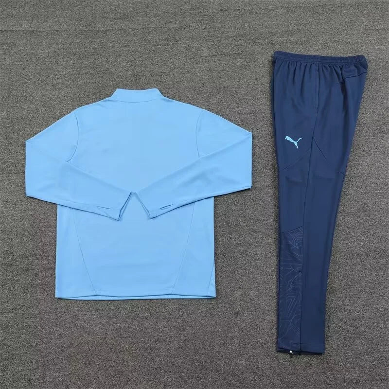 2024/2025 Manchester City Half-Pull Tracksuit Light Blue FTBL4ALL