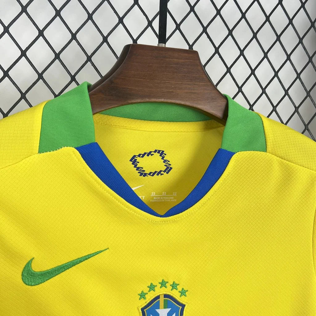 2025 Brazil Home Football Shirt Kids Size FTBL4ALL