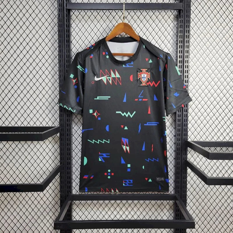 2024 Portugal Training Wear Black Football Shirt 1:1 Thai Quality FTBL4ALL