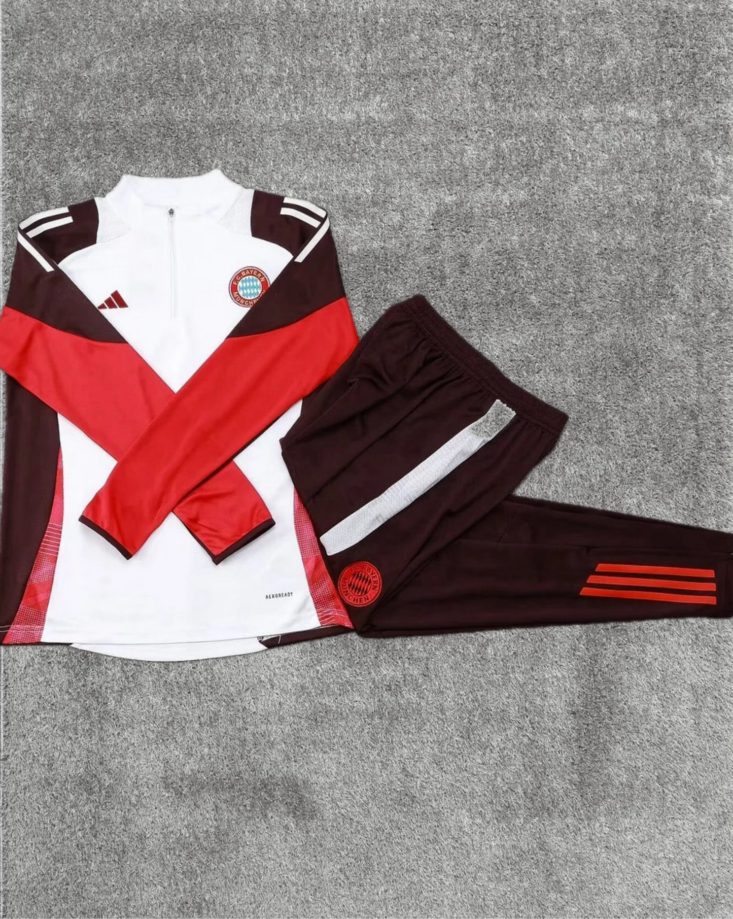 2024/2025 Bayern Munich Half-Pull Tracksuit White 1:1 Thai Quality FTBL4ALL
