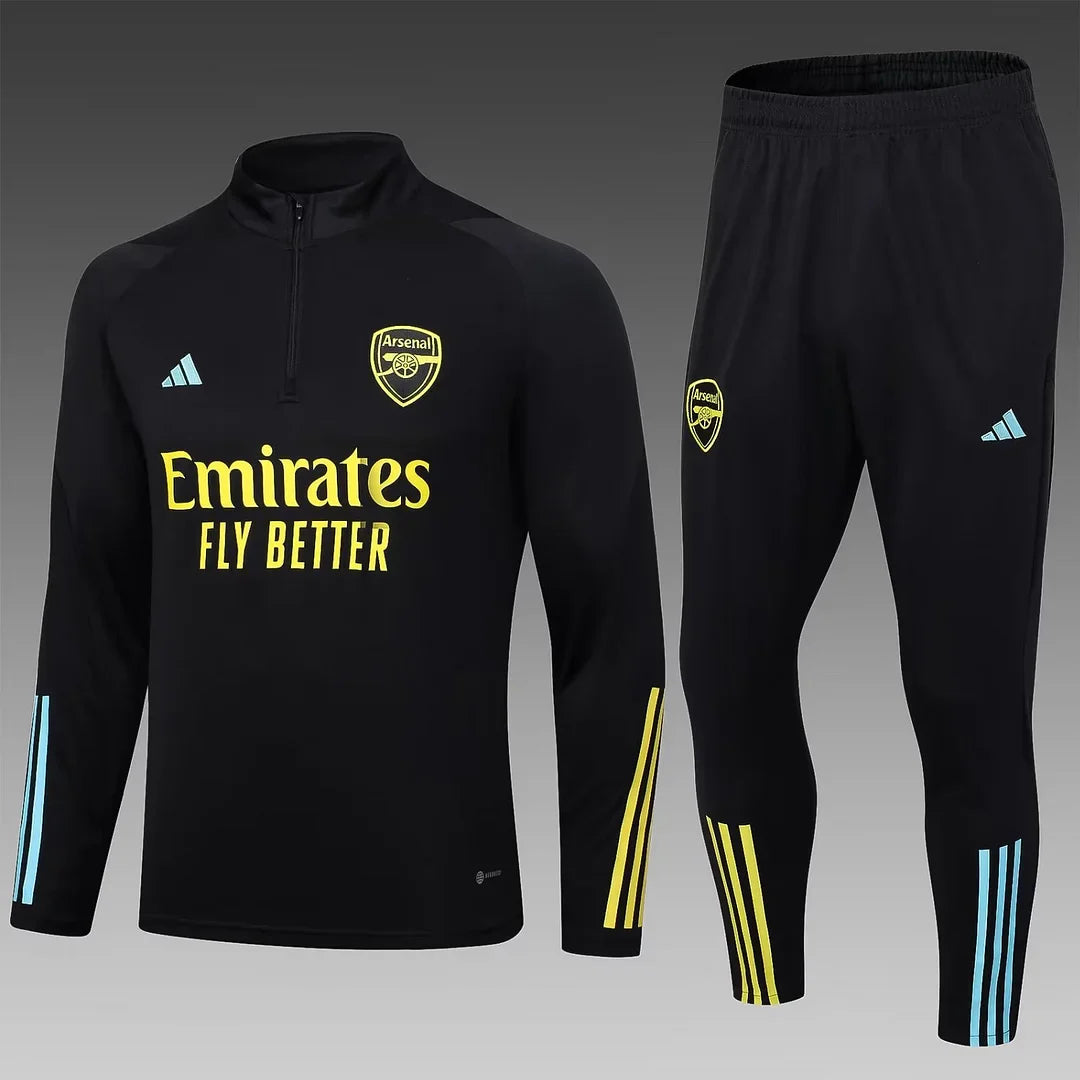 2023/2024 Arsenal Half-Pull Tracksuit Black 1:1 Thai Quality FTBL4ALL