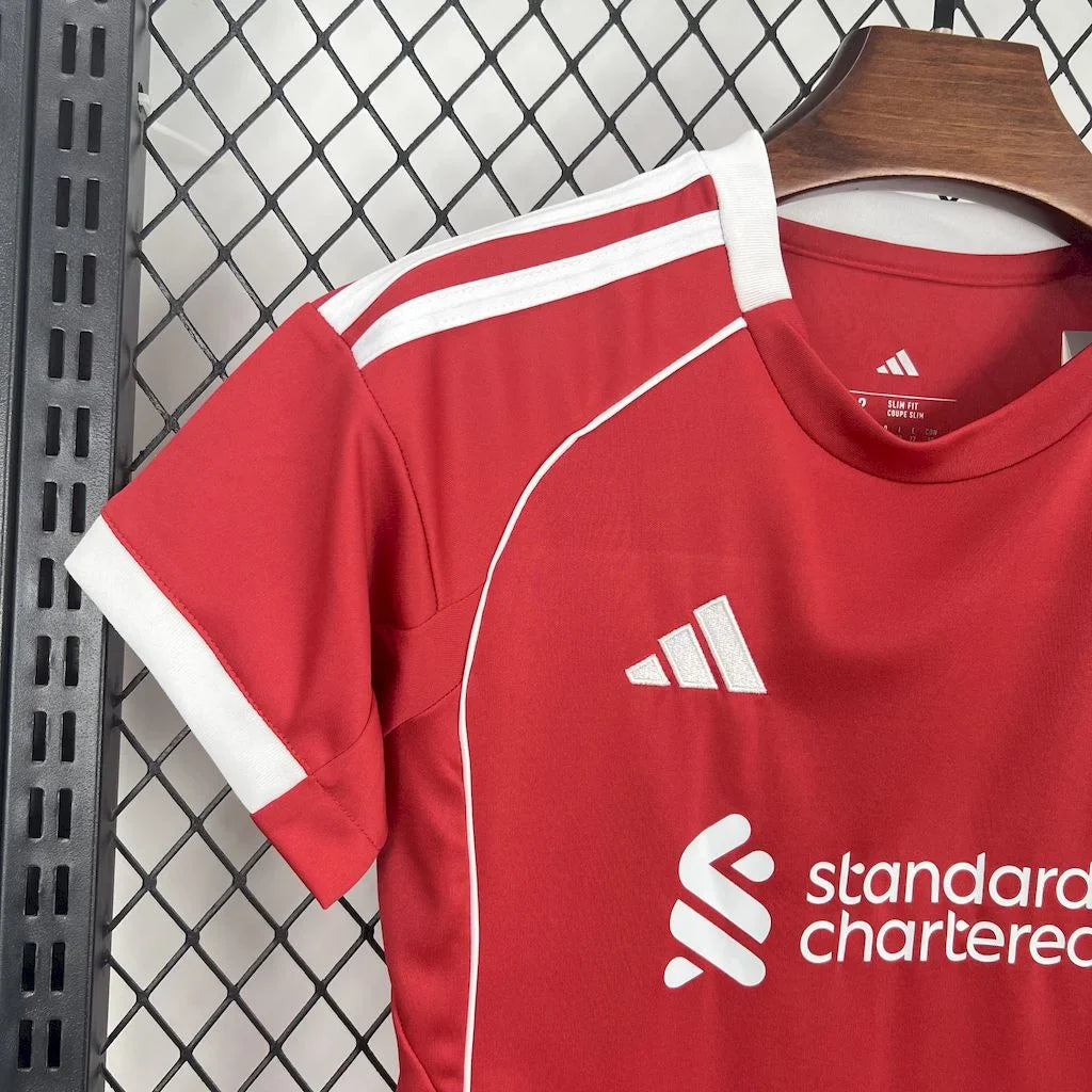 2025/2026 Liverpool Home Soccer Jersey Kids Size FTBL4ALL
