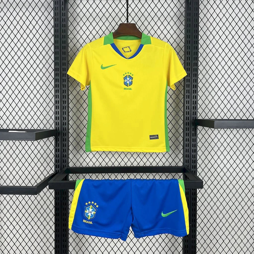 2025 Brazil Home Football Shirt Kids Size FTBL4ALL