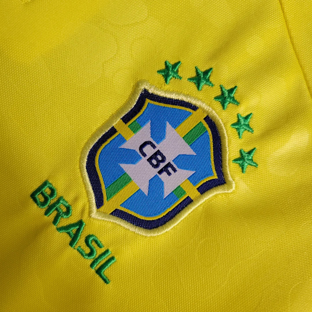 2022 World Cup Brazil Kids Size Home Soccer Jersey FTBL4ALL