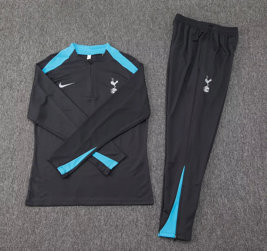 2024/2025 Tottenham Half-Pull Tracksuit Dark Grey 1:1 Thai Quality FTBL4ALL