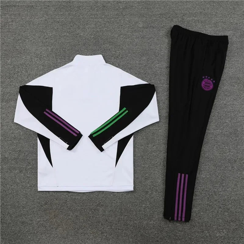 2023/2024 Bayern Munich Half-Pull Tracksuit White 1:1 Thai Quality FTBL4ALL