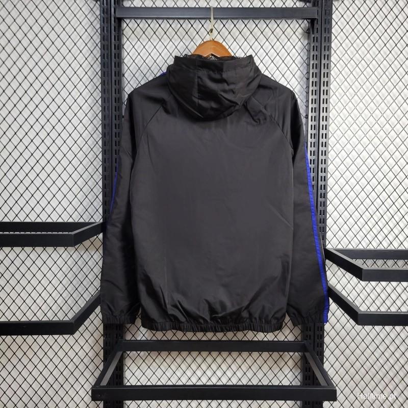 24/25 Juventus Black Windbreaker FTBL4ALL