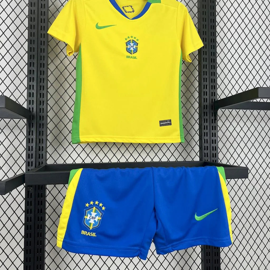 2025 Brazil Home Football Shirt Kids Size FTBL4ALL