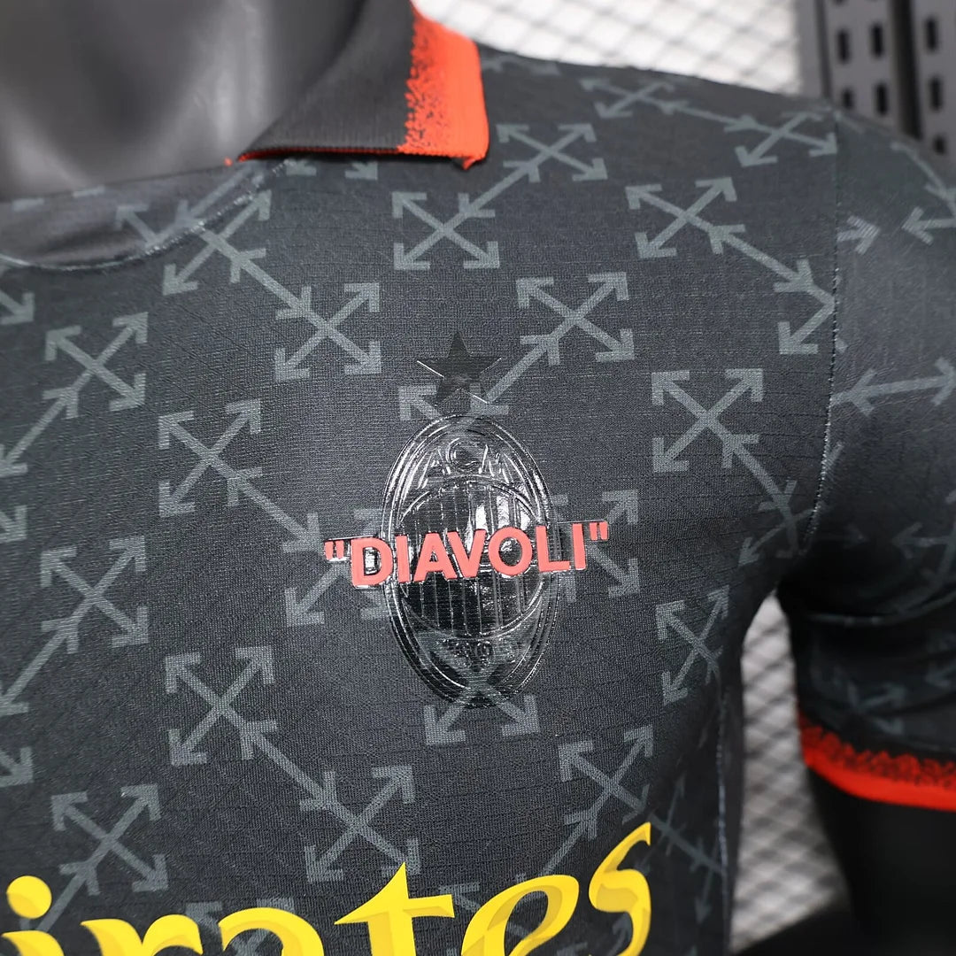 2024/2025 Player Version AC Milan x OFF-WHITE Football Shirt FTBL4ALL