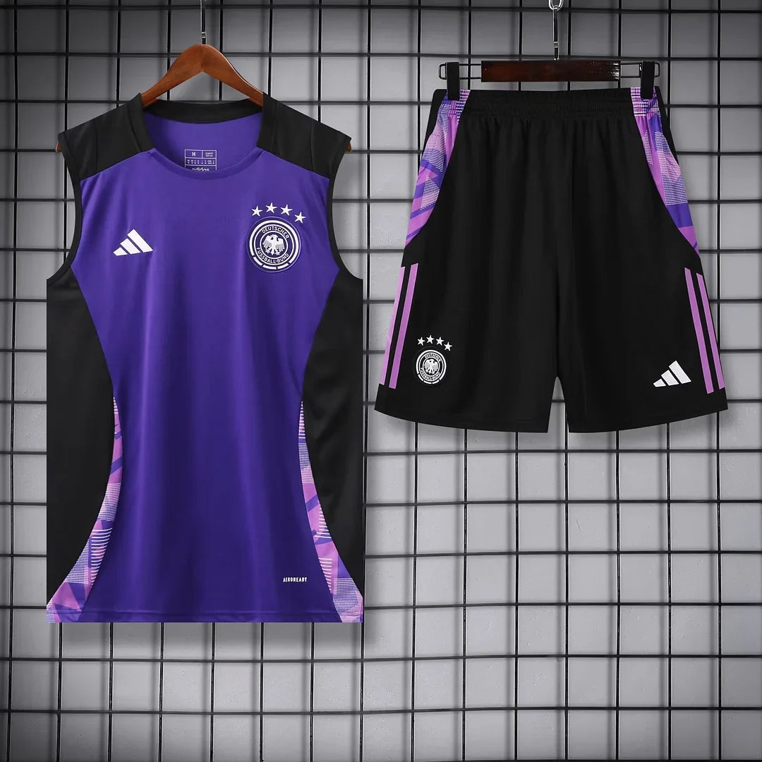 2024 Germany pre-match training Purple Jersey+Shorts 1:1 Thai Quality FTBL4ALL