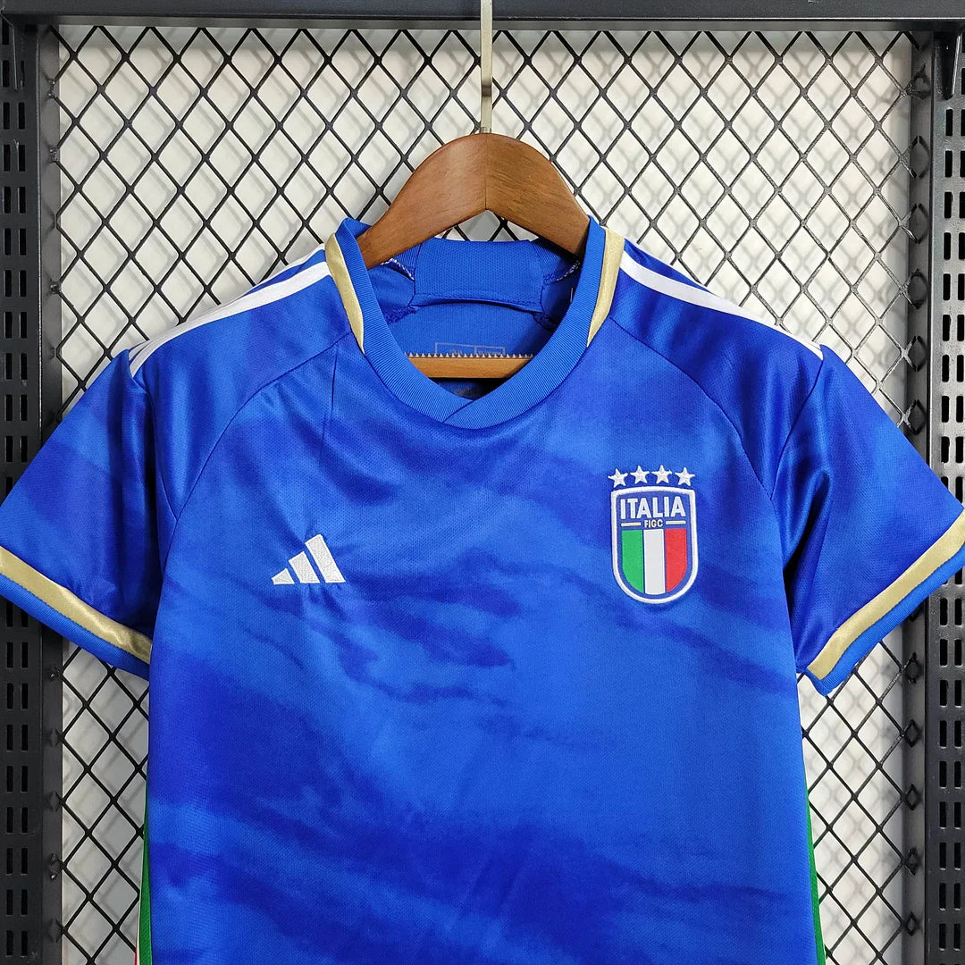 2023 Italy Home Soccer Shirt Kids Size FTBL4ALL