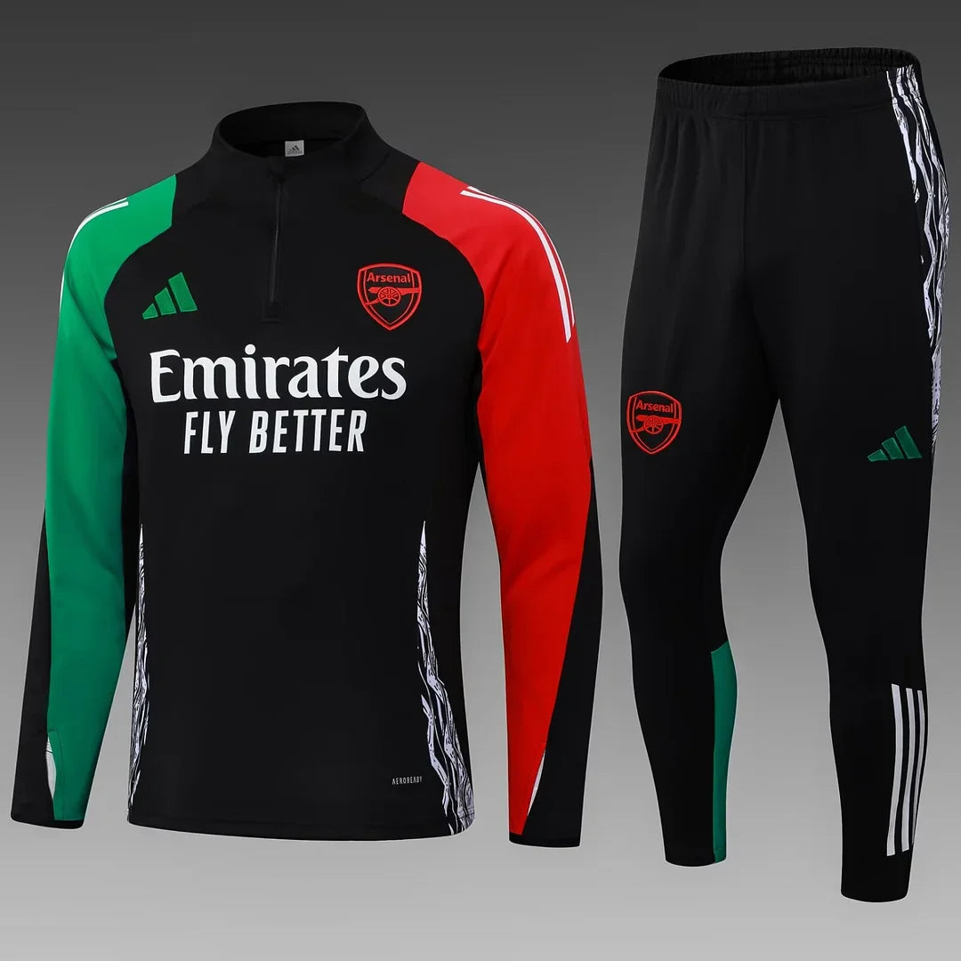 2024/2025 Arsenal Half-Pull Tracksuit Black 1:1 Thai Quality FTBL4ALL