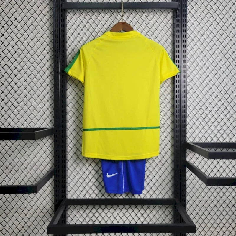 2002 Retro Kids Size Brazil Home Soccer Jersey FTBL4ALL