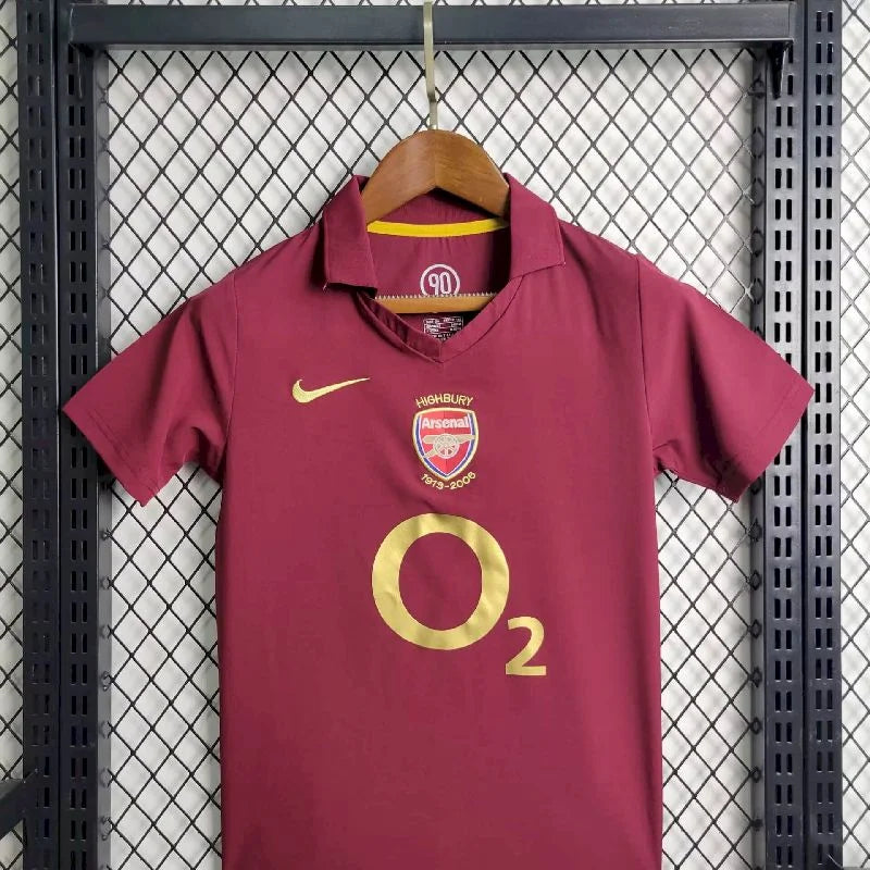 2005/2006 Retro Kids Size Arsenal Home Football Shirt 1:1 Thai Quality FTBL4ALL