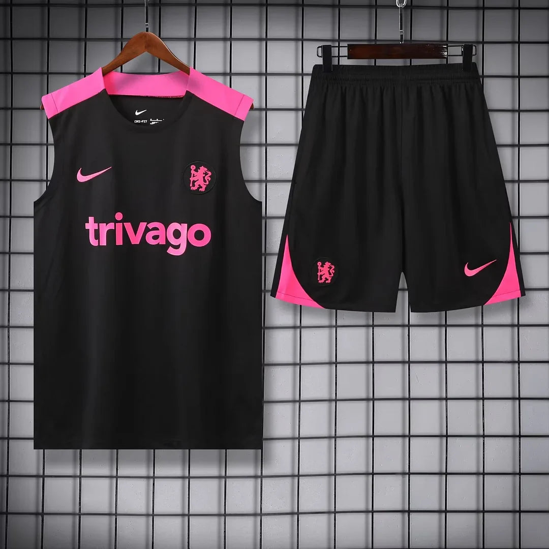 2024/2025 Chelsea Pre-match Training Black Jersey+Shorts 1:1 Thai Quality FTBL4ALL