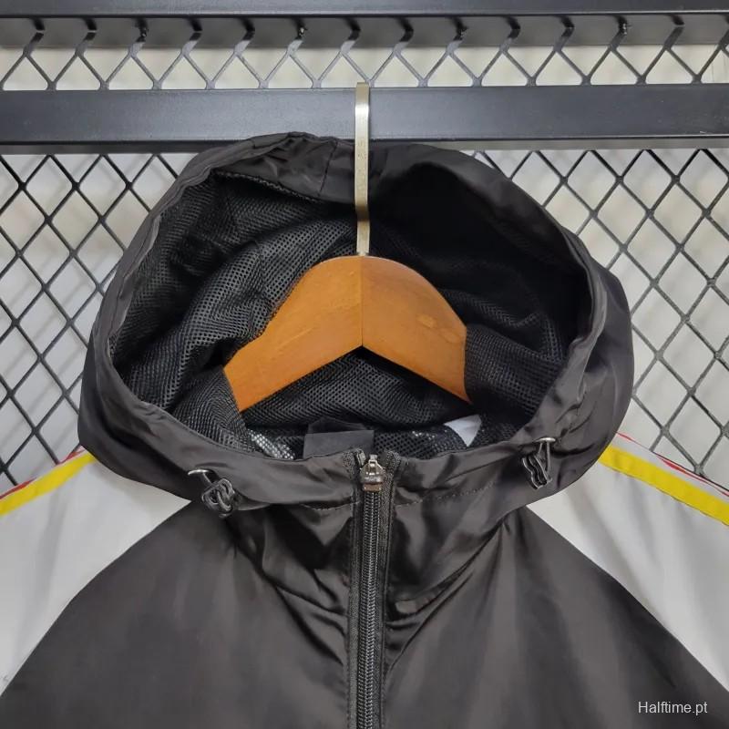 24/25 Real Madrid Black/White Windbreaker FTBL4ALL