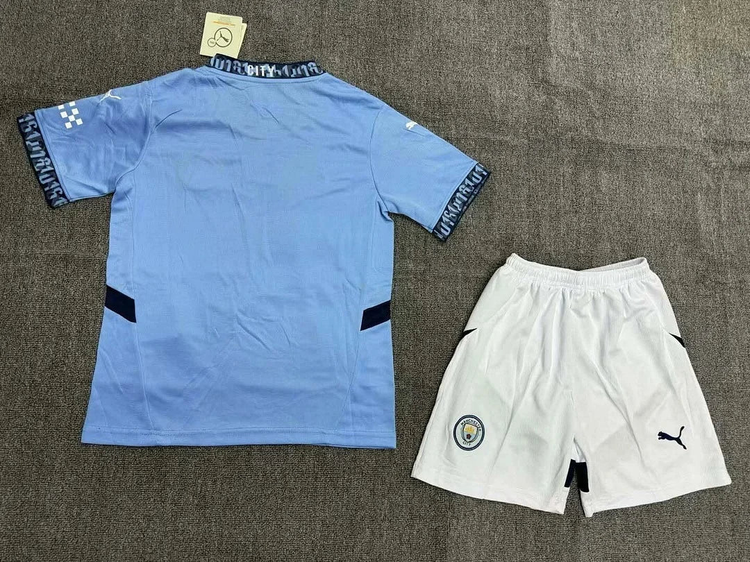2024/2025 Manchester City Home Football Shirt 1:1 Thai Quality Kids Size FTBL4ALL
