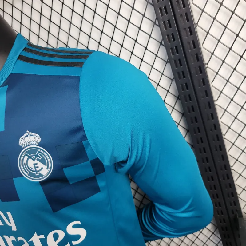 2017/2018 Long Sleeve Retro Real Madrid Third Away Football Shirt 1:1 Thai Quality FTBL4ALL