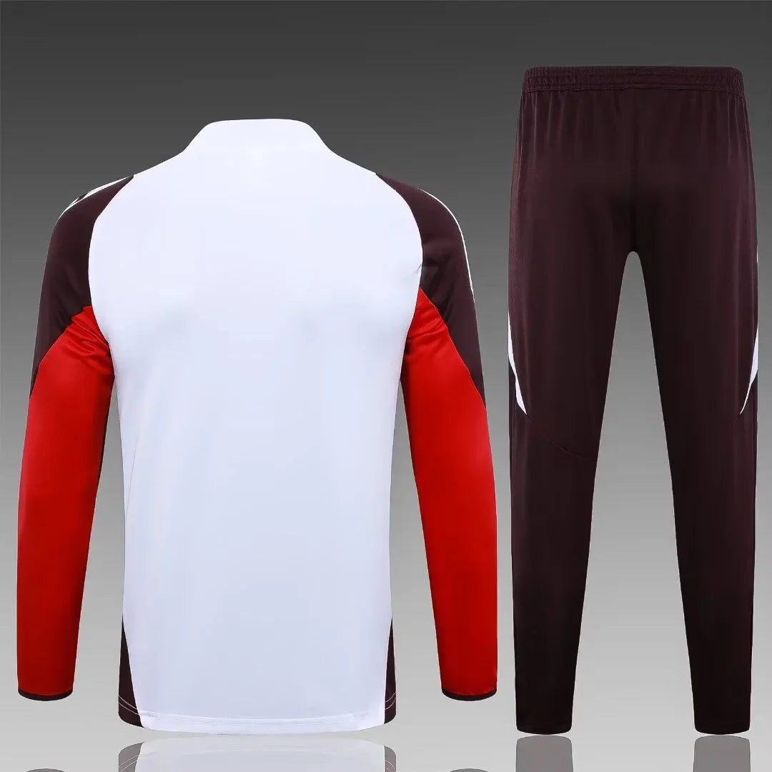 2024/2025 Bayern Munich Half-Pull Tracksuit White 1:1 Thai Quality FTBL4ALL