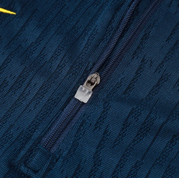 2024 Brazil Dark Blue Half-Pull Tracksuit FTBL4ALL
