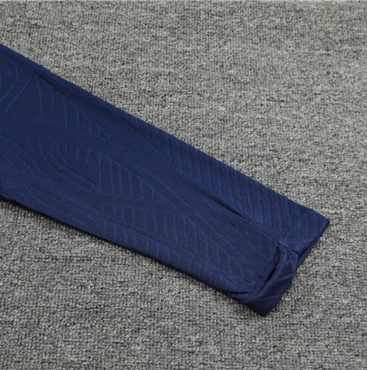 2024/2025 PSG Paris Saint-Germain Dark Blue Half-Pull Tracksuit FTBL4ALL