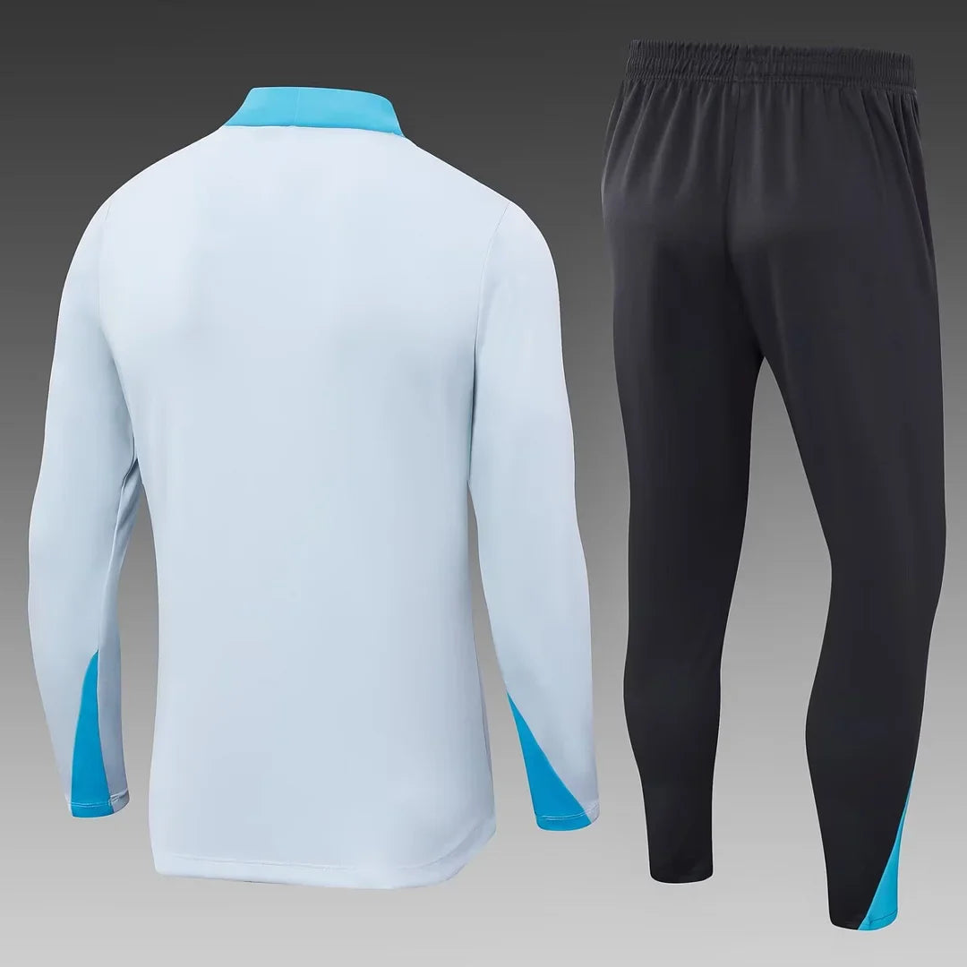 2024/2025 Tottenham Half-Pull Tracksuit Light Grey 1:1 Thai Quality FTBL4ALL
