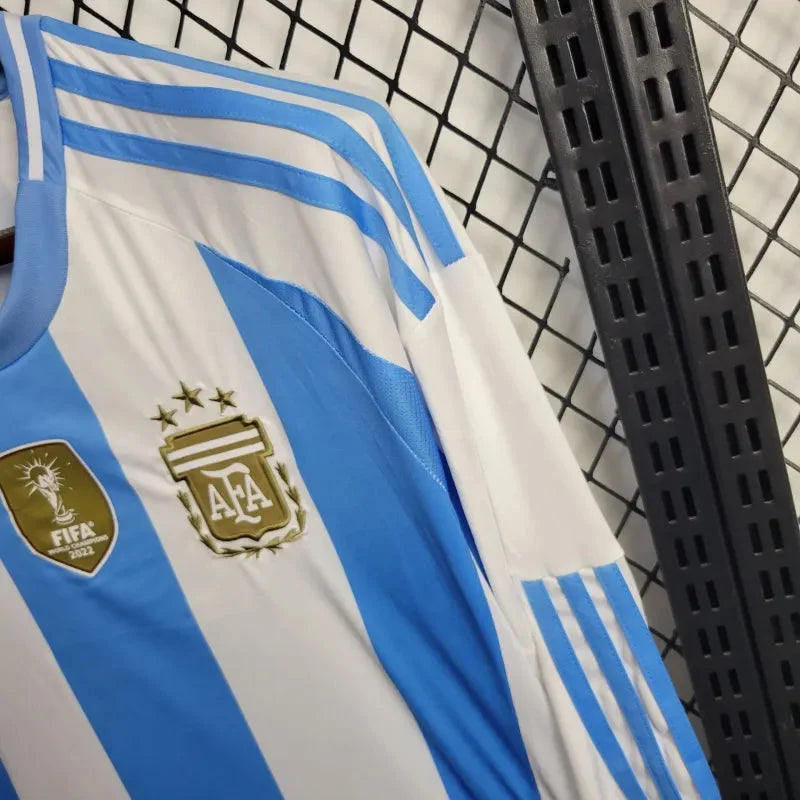 2024 Long Sleeve Argentina Home Soccer Jersey 1:1 Thai Quality FTBL4ALL