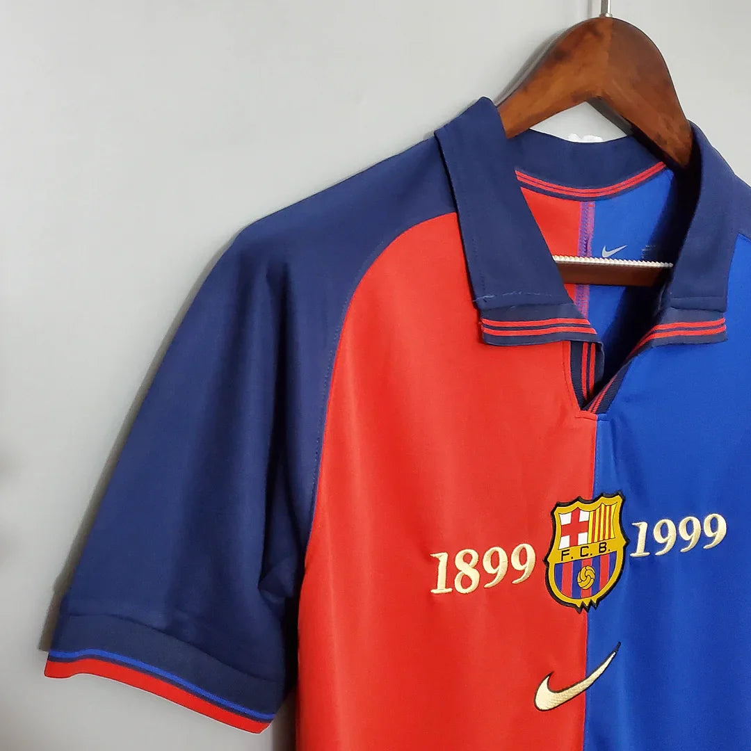 1999/2000 Retro Barcelona Home 100th Anniversary Version Football Shirt 1:1 Thai Quality FTBL4ALL
