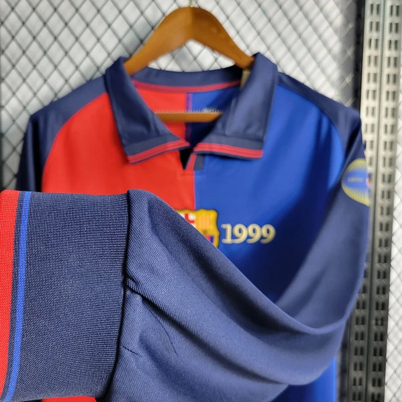 Retro Long Sleeve Barcelona 100th Anniversary Version Football Shirt Home 1:1 Thai Quality FTBL4ALL