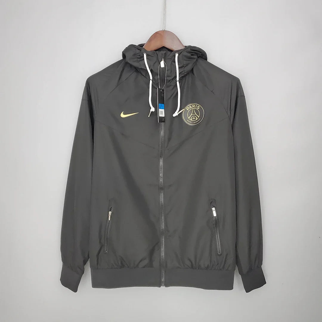 2021/2022 Psg Paris Saint-Germain Windbreaker Black FTBL4ALL