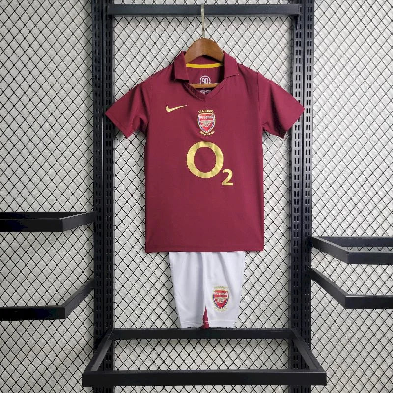 2005/2006 Retro Kids Size Arsenal Home Football Shirt 1:1 Thai Quality FTBL4ALL