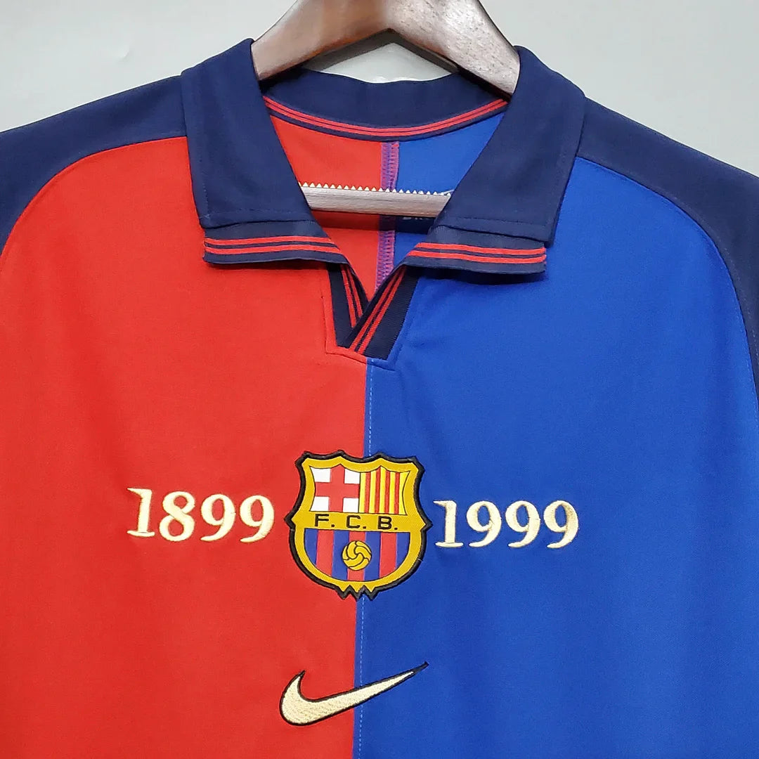 1999/2000 Retro Barcelona Home 100th Anniversary Version Football Shirt 1:1 Thai Quality FTBL4ALL