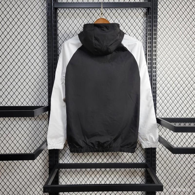 24/25 Real Madrid Black/White Windbreaker FTBL4ALL