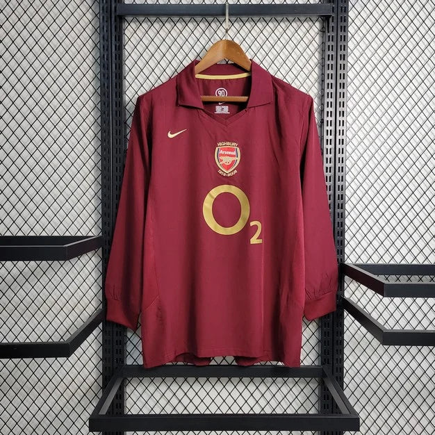 2005/2006 Retro Long Sleeve Arsenal Home Football Shirt 1:1 Thai Quality FTBL4ALL