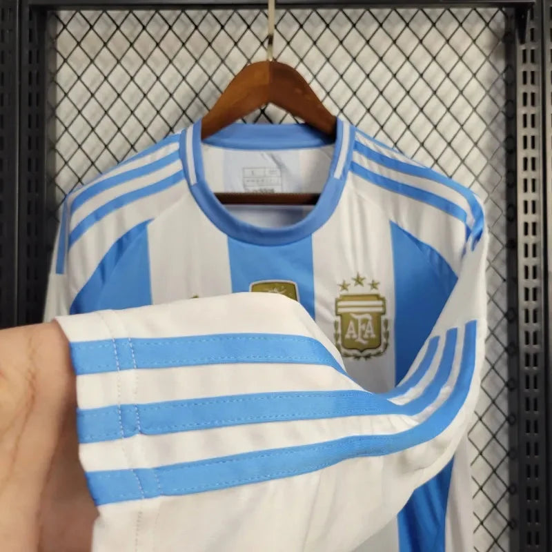 2024 Long Sleeve Argentina Home Soccer Jersey 1:1 Thai Quality FTBL4ALL