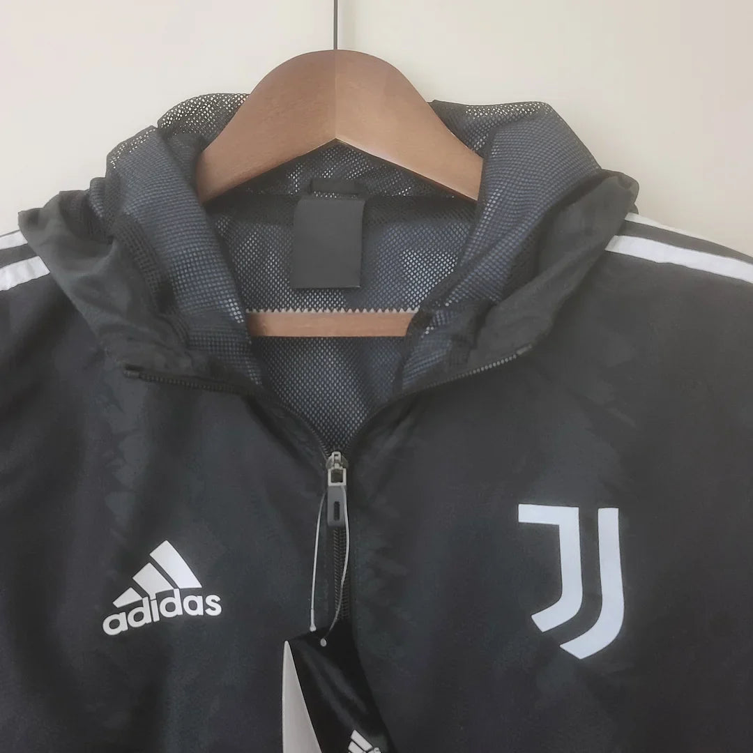 2022/2023 Juventus Windbreaker Black White Edge FTBL4ALL