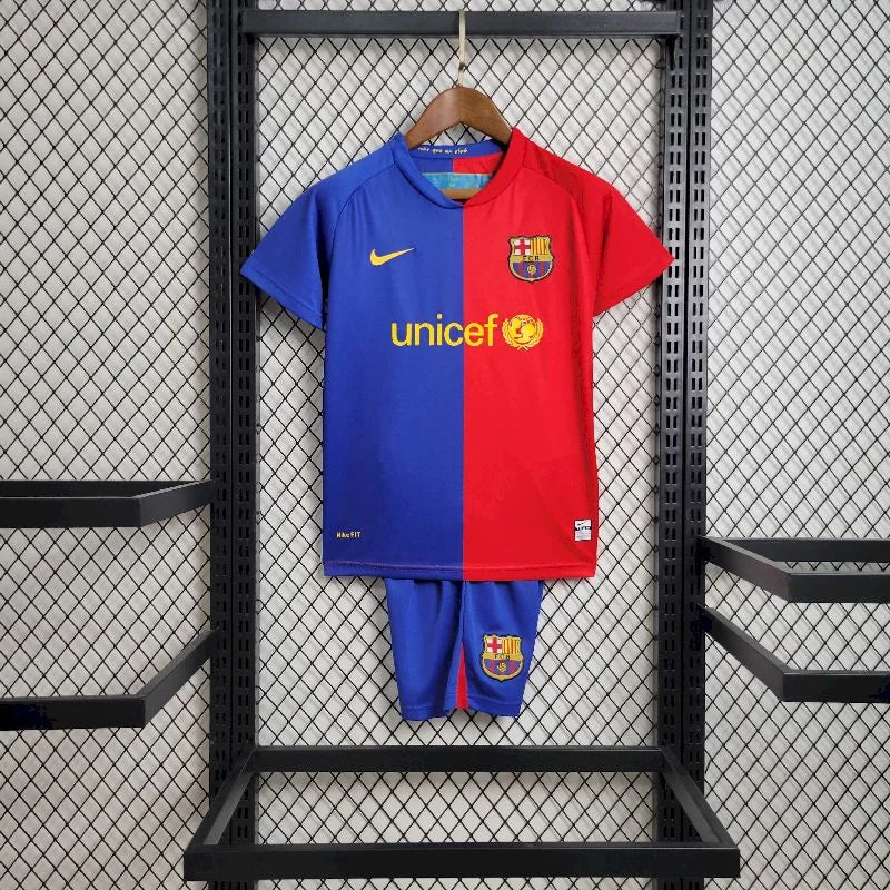 2008/2009 Retro Kids Size Barcelona Home Football Shirt 1:1 Thai Quality FTBL4ALL