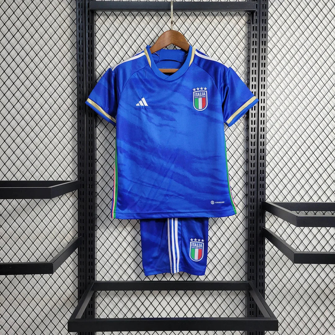2023 Italy Home Soccer Shirt Kids Size FTBL4ALL