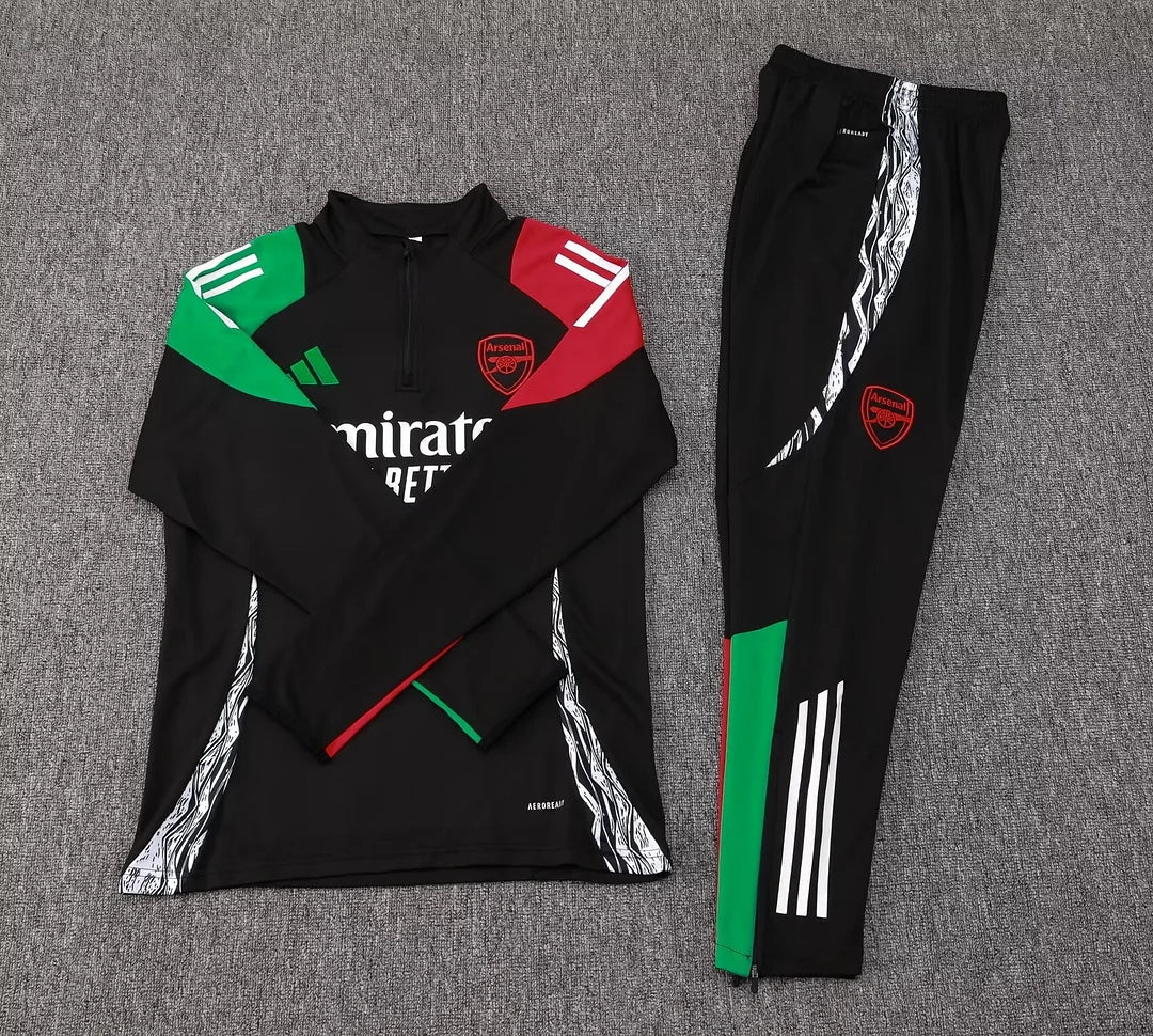 2024/2025 Arsenal Half-Pull Tracksuit Black 1:1 Thai Quality FTBL4ALL