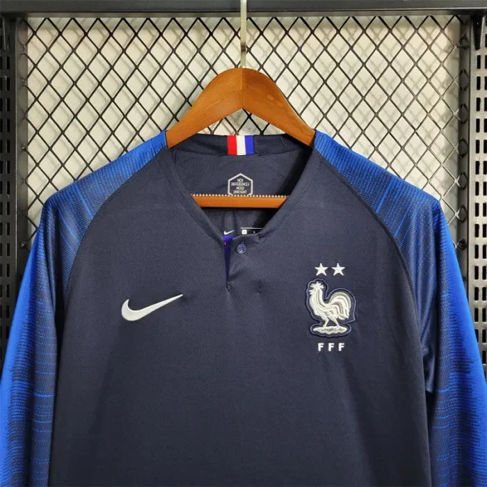 2018 Retro Long Sleeve FIFA World Cup France Home Football Shirt FTBL4ALL