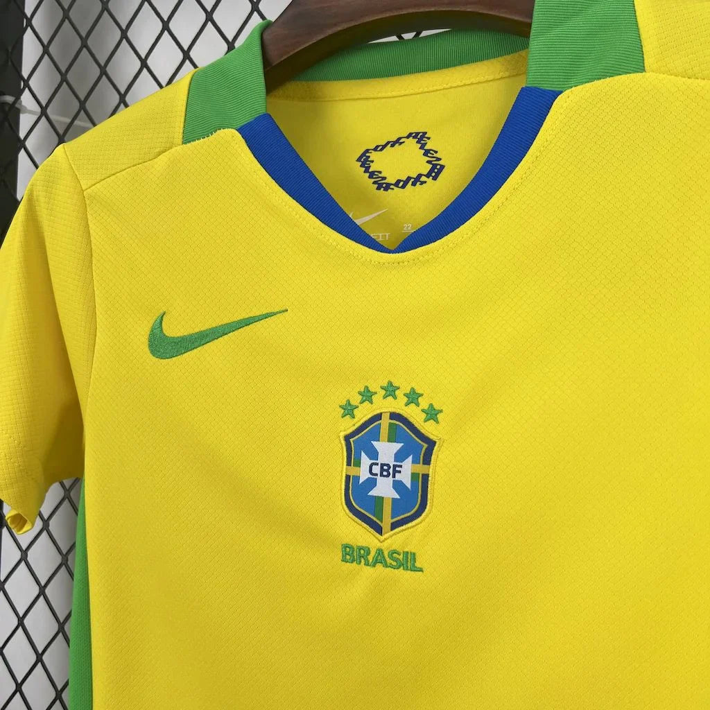 2025 Brazil Home Football Shirt Kids Size FTBL4ALL