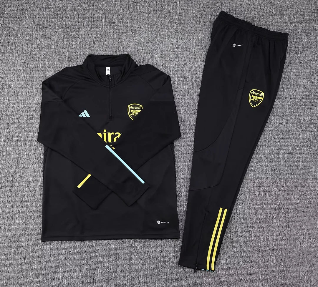 2023/2024 Arsenal Half-Pull Tracksuit Black 1:1 Thai Quality FTBL4ALL